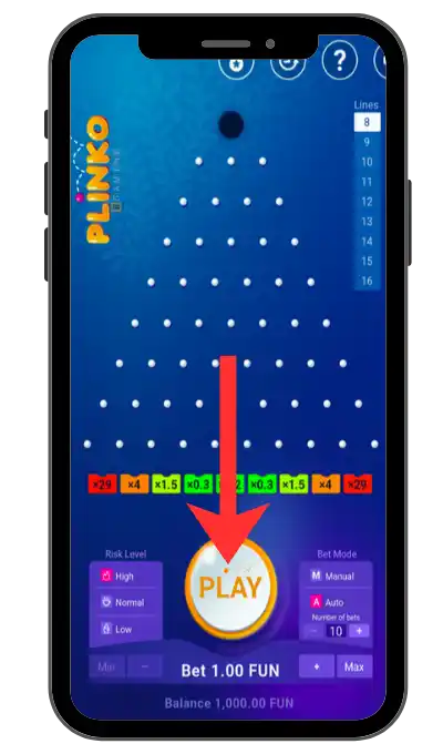 Press the Start button to begin the round